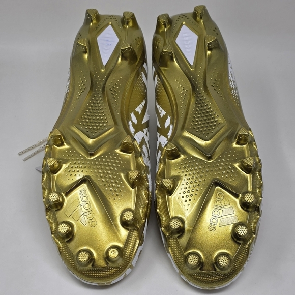 adidas Mens 15 Freak 23 7v7 SMU Football Cleats White Gold Metallic HP2442 NEW - Picture 8 of 12